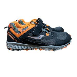 Saucony Peregrine Shield 2 A/C Sneaker Black/Orange Big Kid's Size 7W